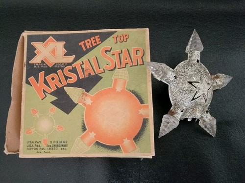 Vintage kristal star tree - 4",